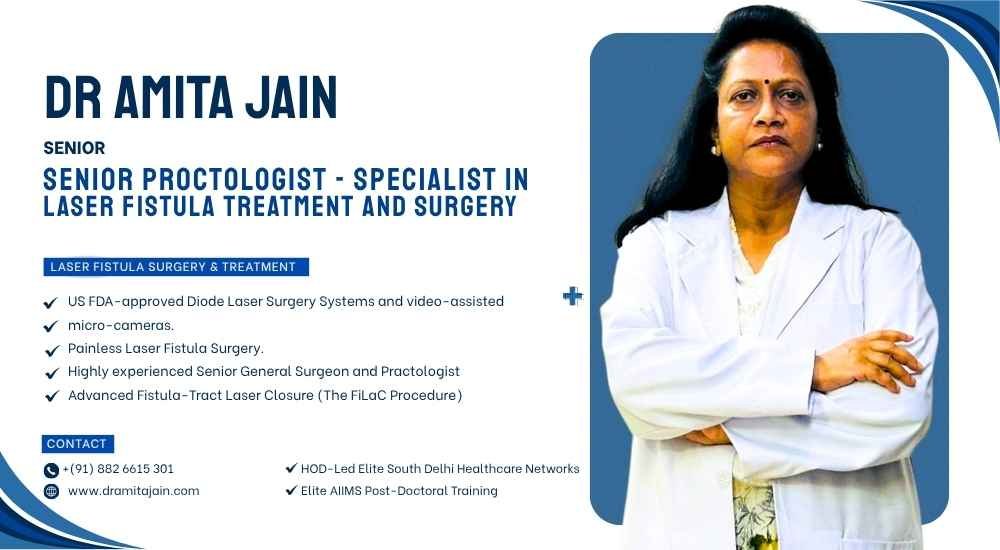 Fistula Surgeon Dr Amita Jain Dr Amita Jain Specialist in Laser Fistula Surgery